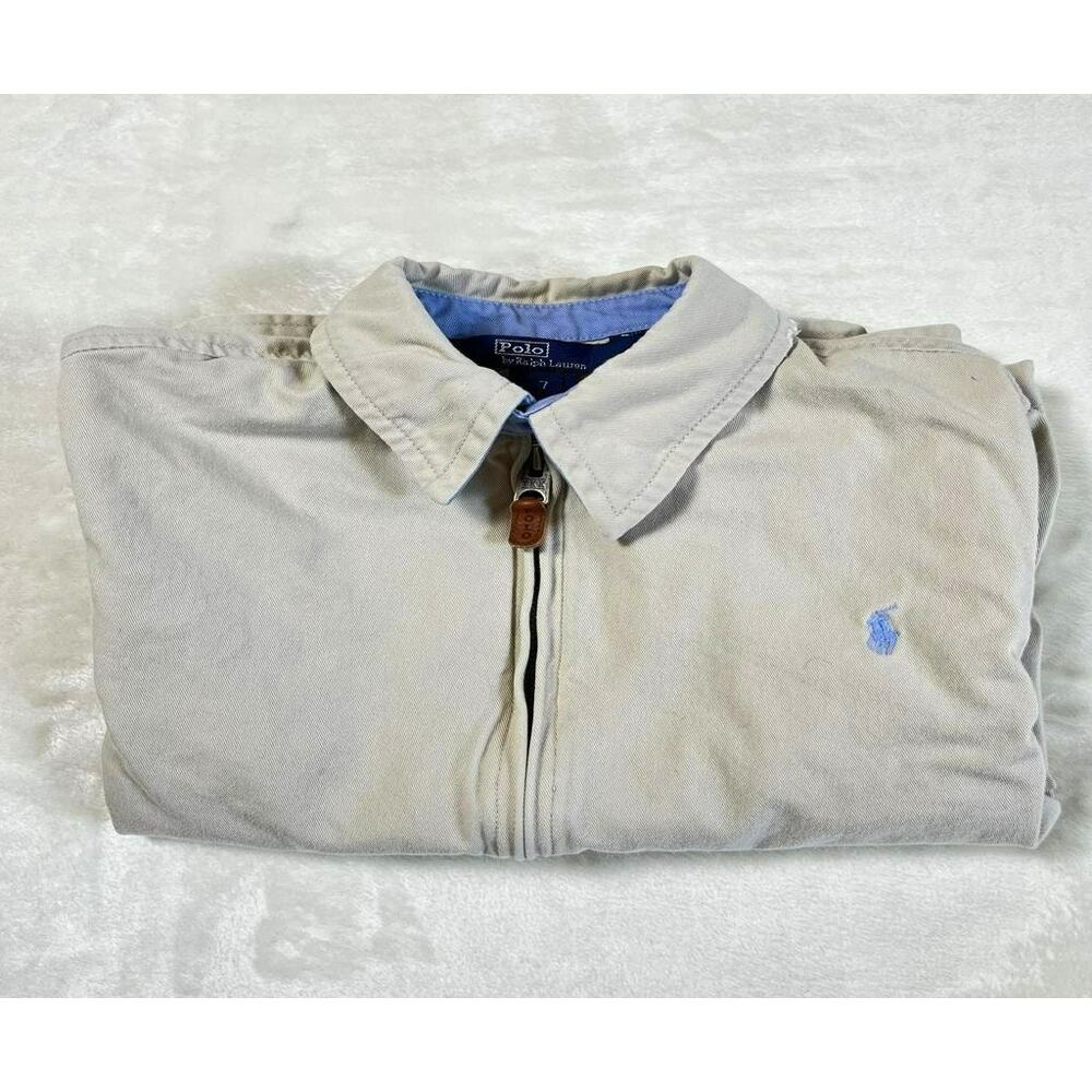 Polo Ralph Lauren Harrington Jacket Boys 7 Vintage Cotton Chino Preppy Lil Man